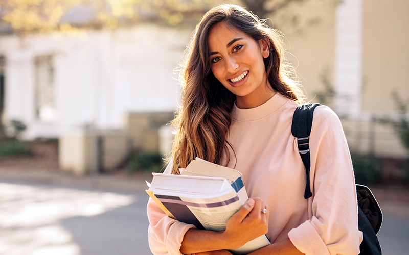 smiling college student