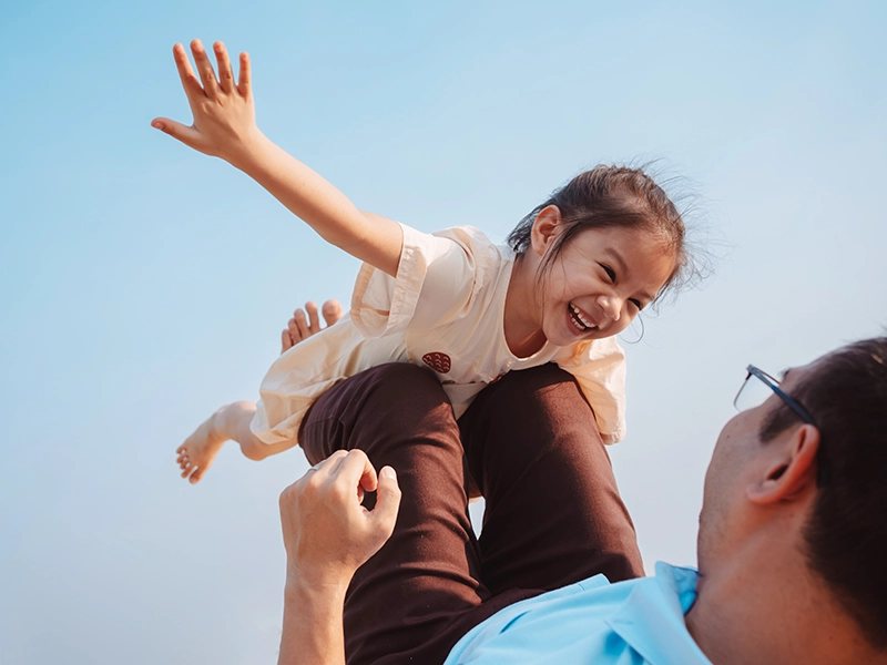 little girl outdoors