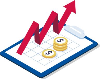 financial chart illustration